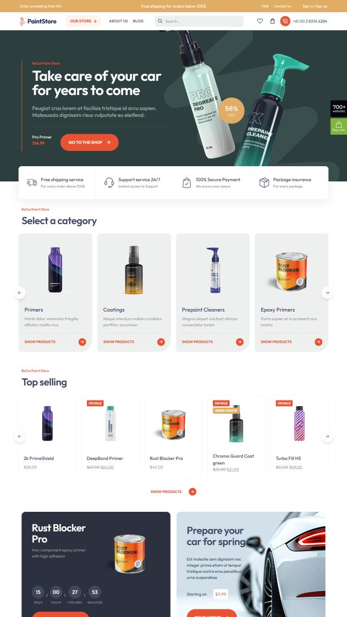 Paint Store Template